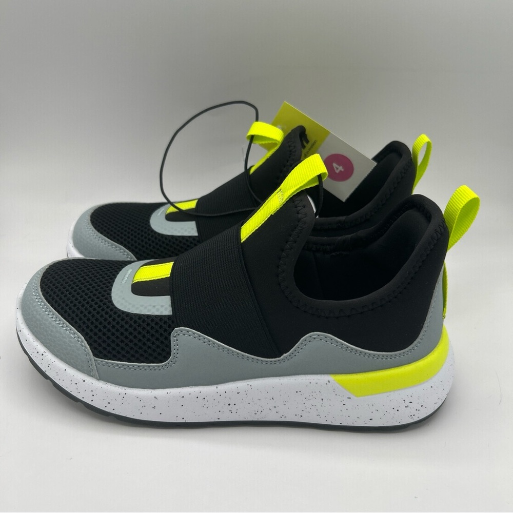 All in Motion Kid's Sneaker SlipOn Performance Gray/Lime‎ Green  Size 4 - Picture 3 of 8